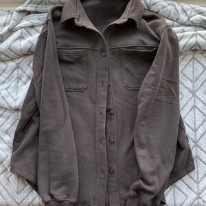 Buffbunny Threads Shacket medium - cold brew